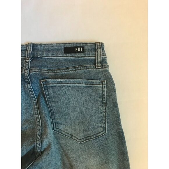 Kut From The Kloth Medium Wash “Reese Ankle Straight Leg" Blue Jeans Size 0 NWT! - Picture 8 of 12